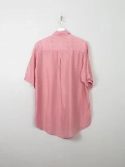 Men's Vintage Pink Silk Shirt XL