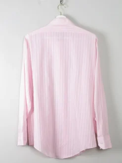 Men's Vintage Pink Striped Shirt L/XL