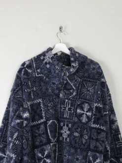 Men's Vintage Printed Fleece Pull-On Jacket XL