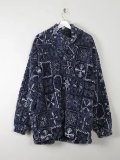 Men's Vintage Printed Fleece Pull-On Jacket XL