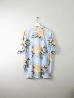 Men's Vintage Printed Hawaiian Shirt L