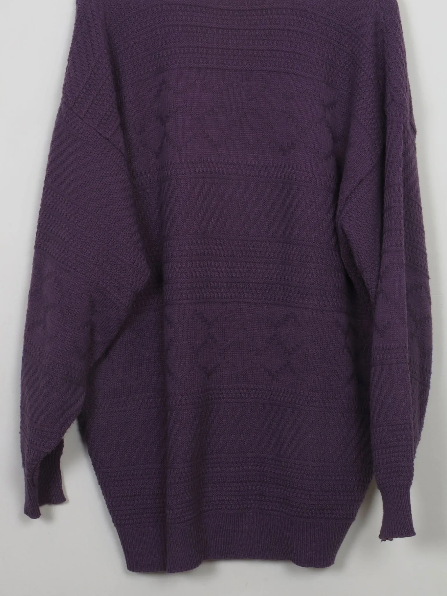 Mens Vintage Purple Cardigan L/XL