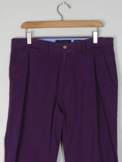 Men's Vintage Purple Tommy Hilfiger Summer Trousers 32/30