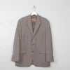 Men's Vintage Ralph Lauren Check Taupe Jacket L