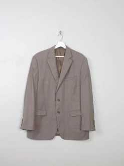 Men's Vintage Ralph Lauren Check Taupe Jacket L