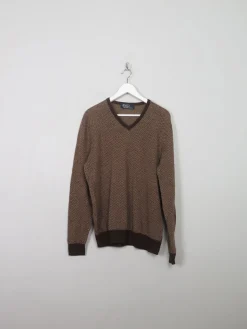 Men's Vintage Ralph Lauren Patterned Jumper M/L