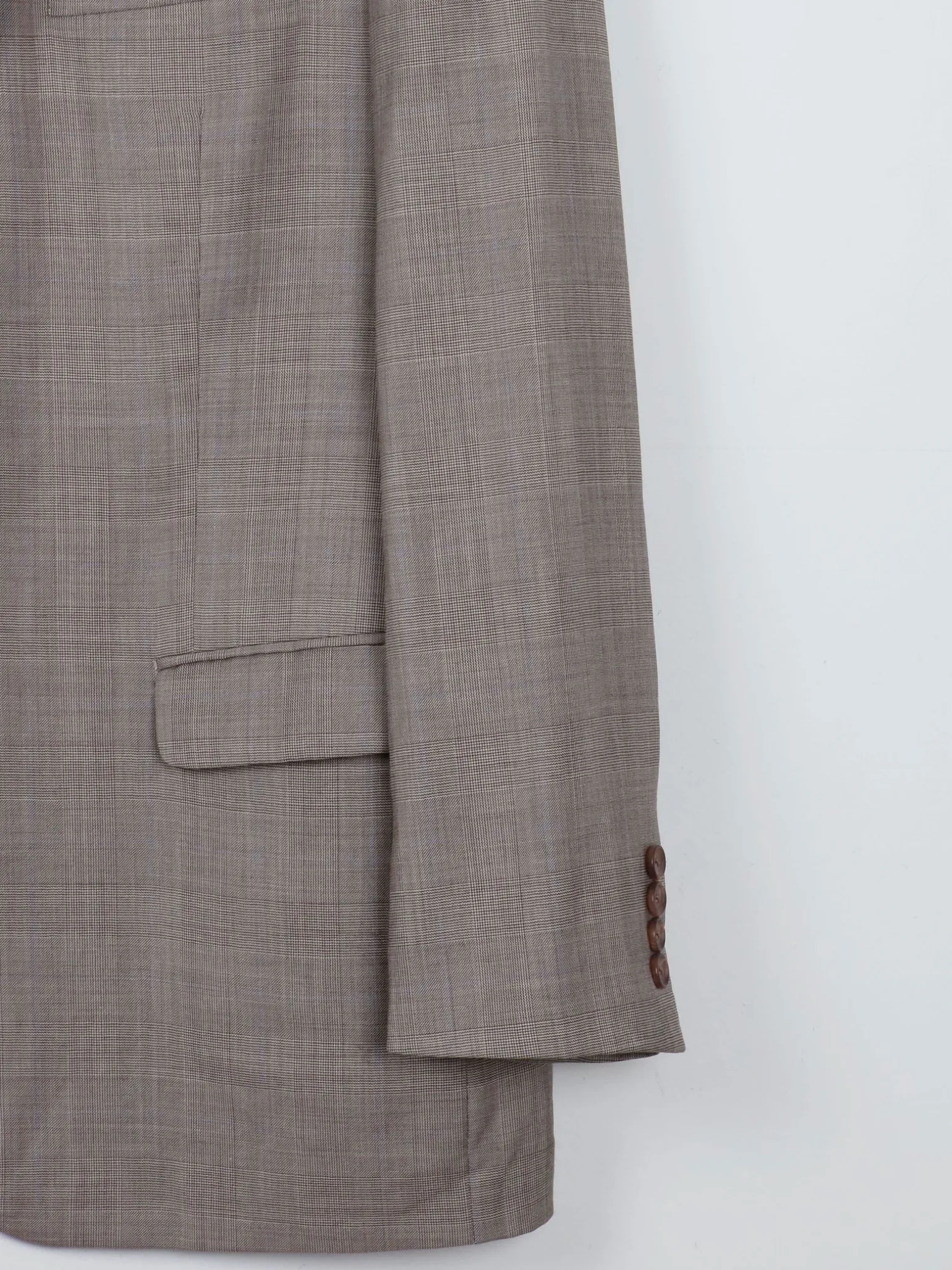 Men's Vintage Ralph Lauren Check Taupe Jacket L