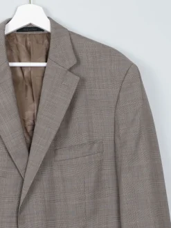 Men's Vintage Ralph Lauren Check Taupe Jacket L