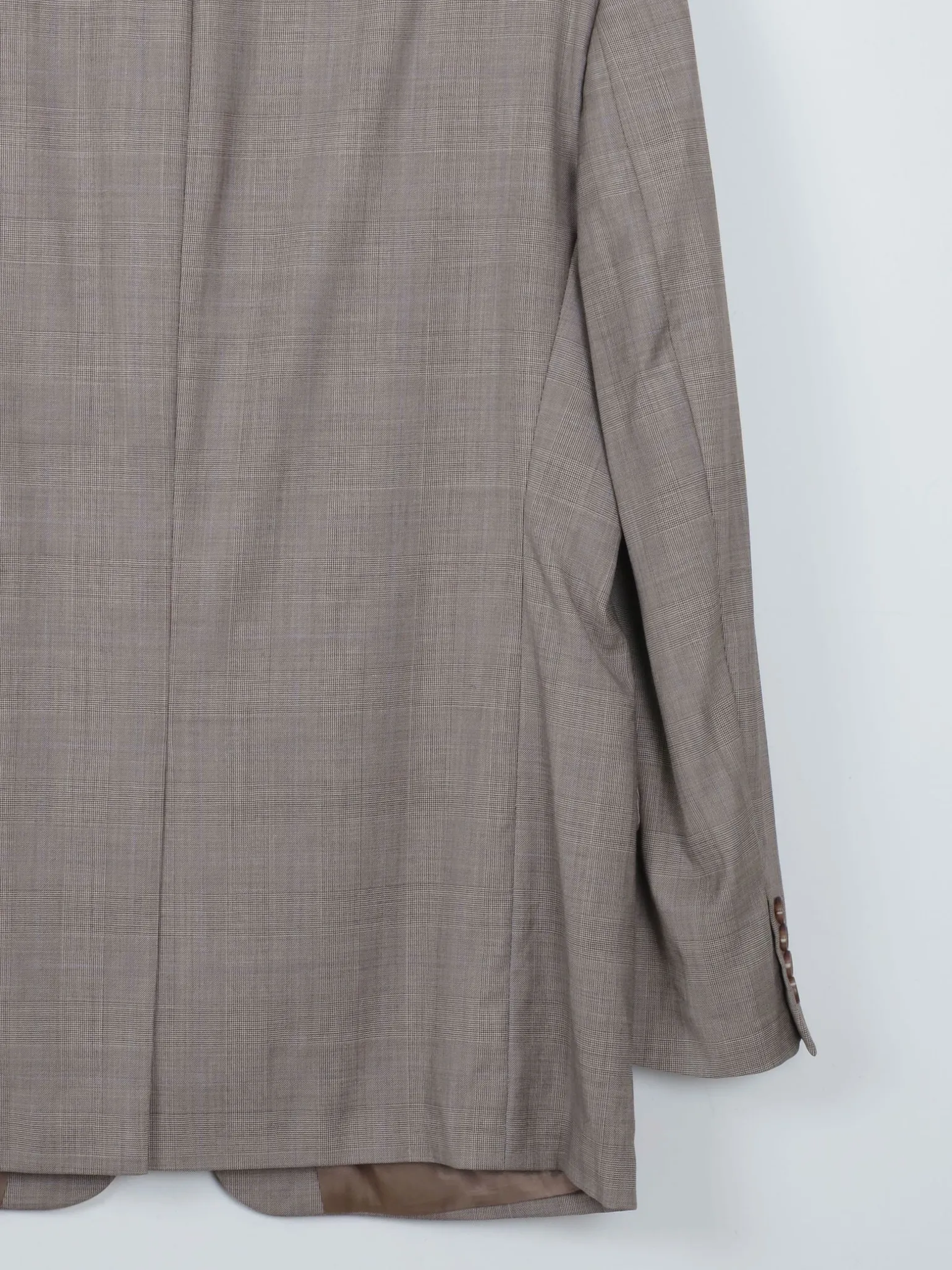 Men's Vintage Ralph Lauren Check Taupe Jacket L