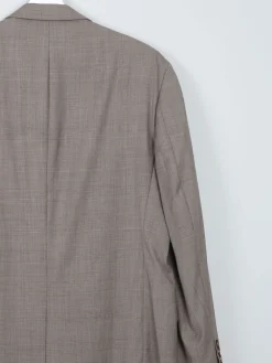 Men's Vintage Ralph Lauren Check Taupe Jacket L