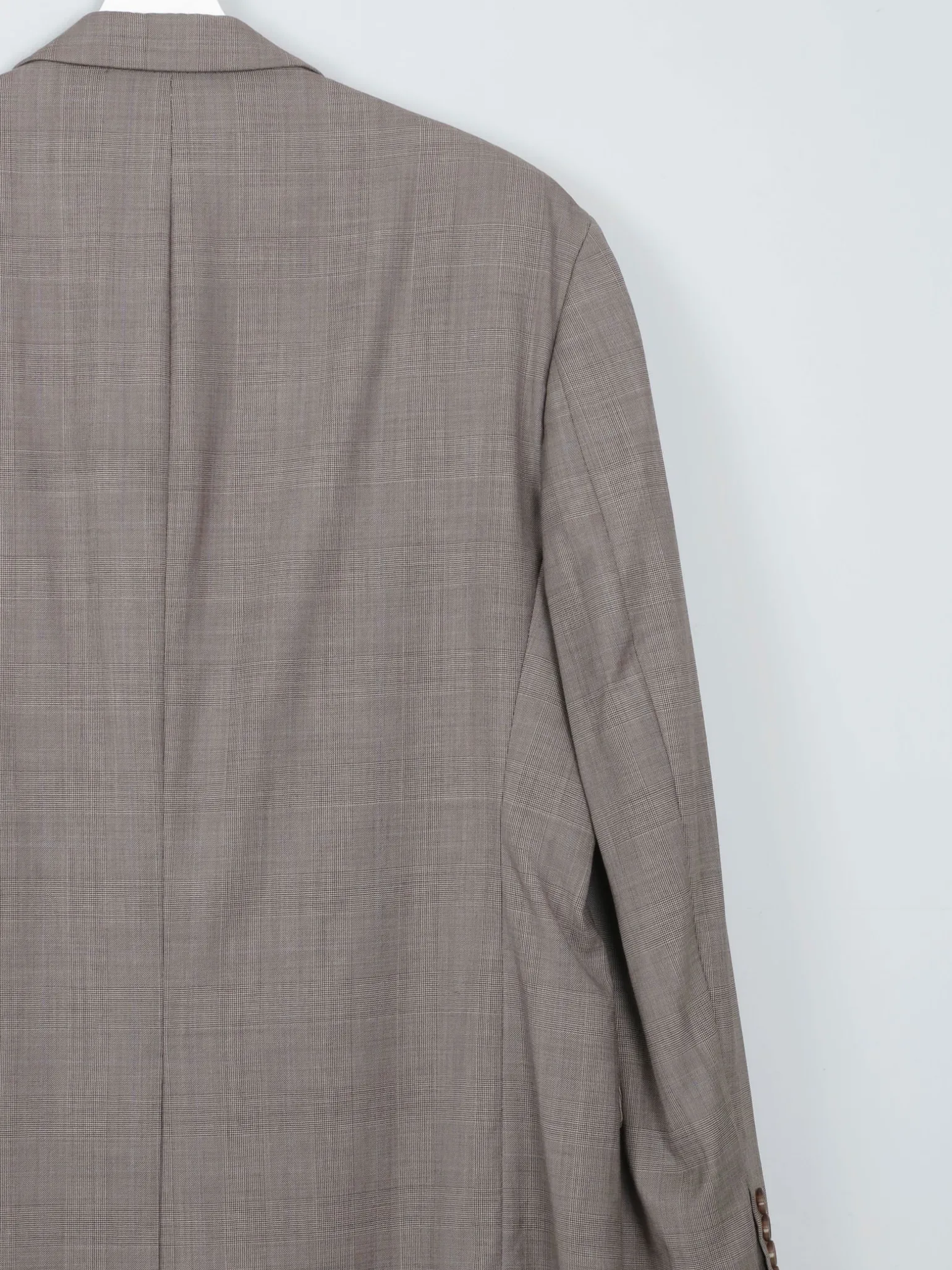 Men's Vintage Ralph Lauren Check Taupe Jacket L