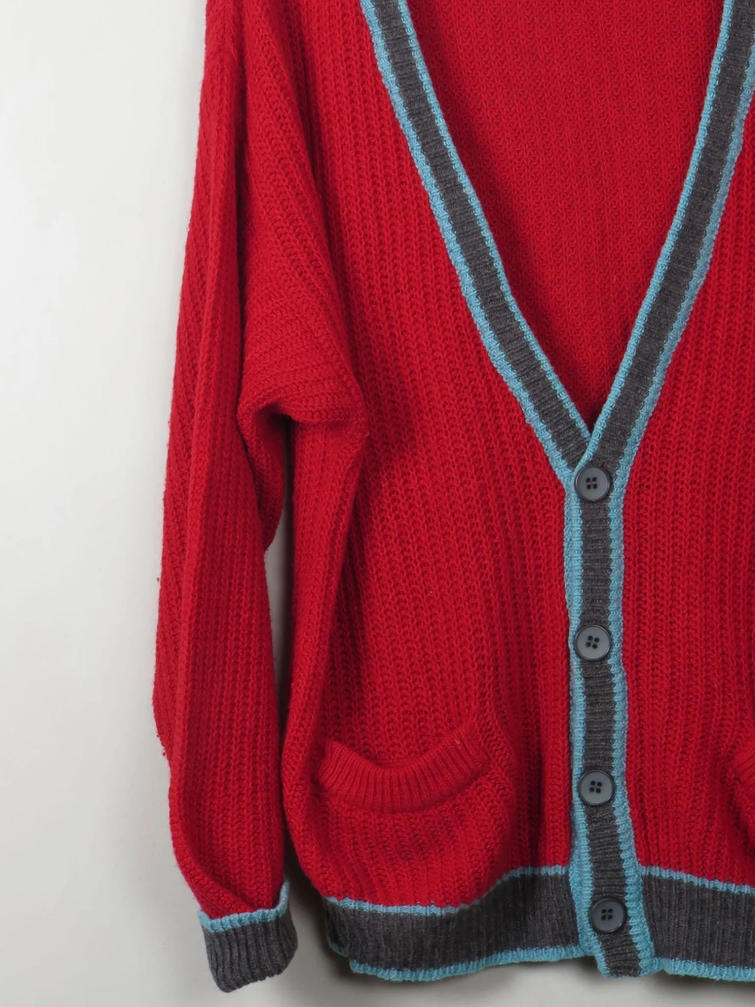Men's Vintage Red Cardigan Chams M