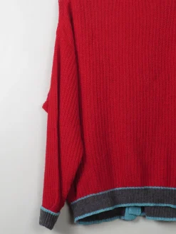 Men's Vintage Red Cardigan Chams M