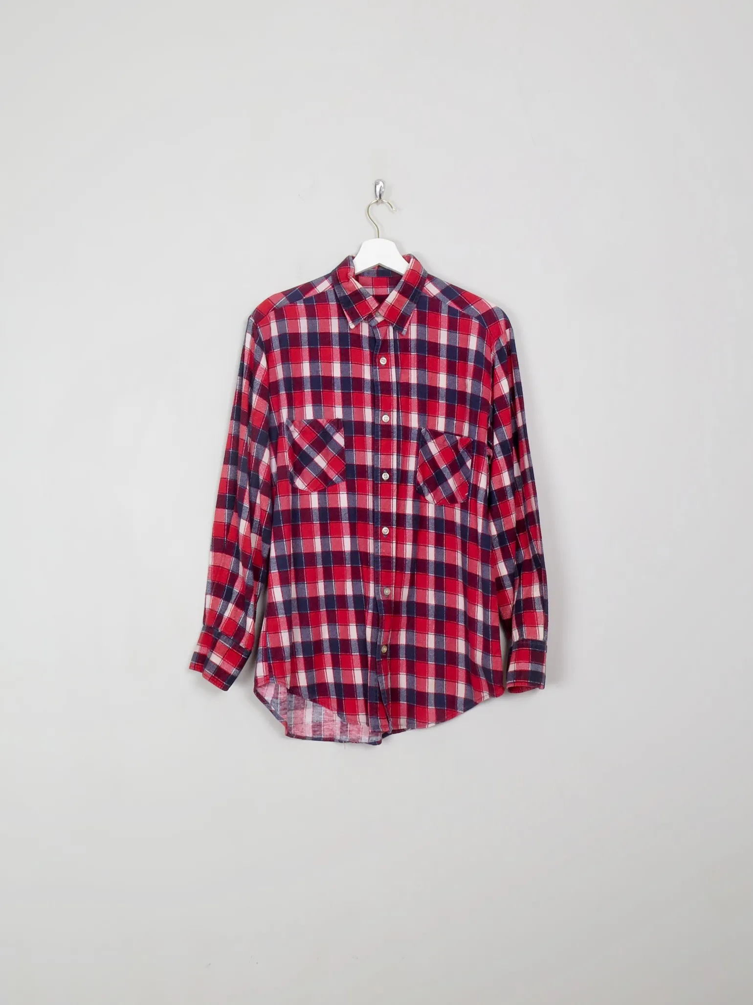 Men's Vintage Red Flannel Shirt S