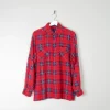 Men's Vintage Red Flannel Shirt S/M