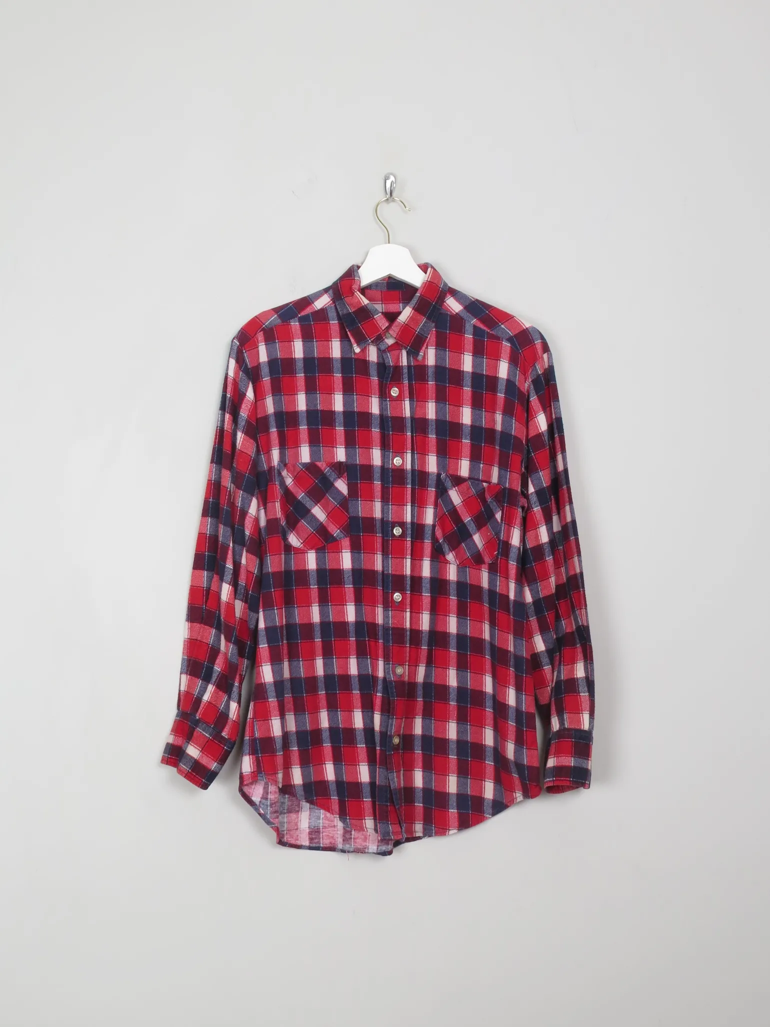 Men's Vintage Red Flannel Shirt S