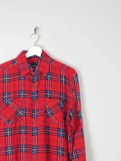 Men's Vintage Red Flannel Shirt S/M