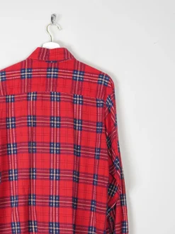 Men's Vintage Red Flannel Shirt S/M