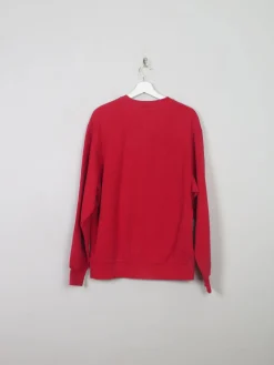 Men's Vintage Red Sweatshirt With Illinois State Logo L