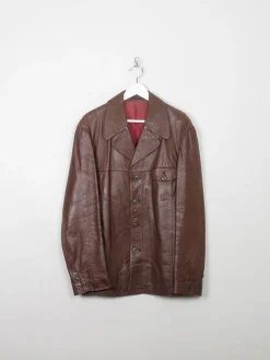 Men's Vintage Rust Leather Jacket 44/L