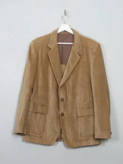 Men's Vintage 1970s Corduroy Tan Jacket M