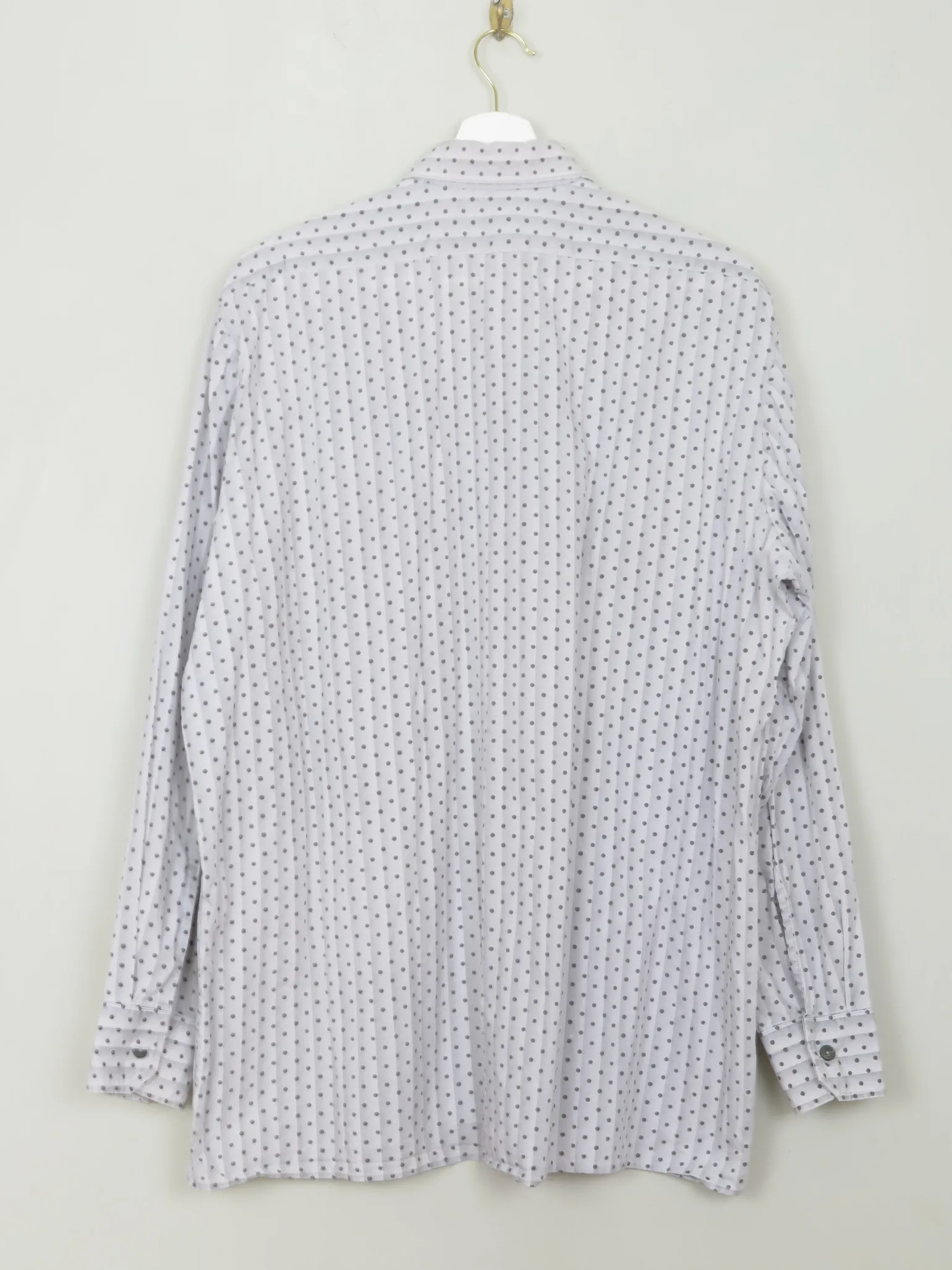 Men's Vintage 1970s Polka Dot Shirt L