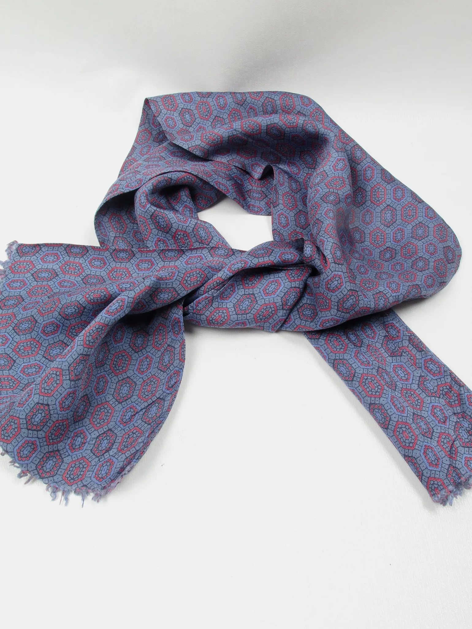 Men's Vintage Satin Printed Scarf