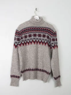 Men's Vintage Scandinavian Polo Neck Wool M/L