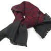 Men's Vintage Scarf Wine & Black