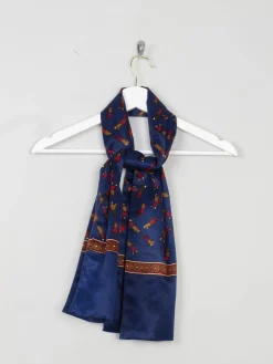 Men's Vintage Scarf With Golfer Pattern