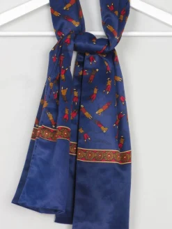 Men's Vintage Scarf With Golfer Pattern