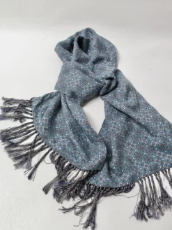 Men's Vintage Scarf With Tassels By Tootal