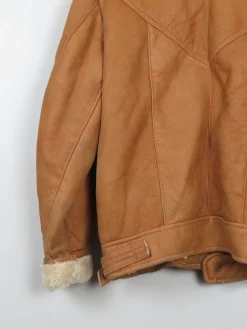 Men's Vintage Sheepskin Aviator Style Jacket S