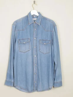 Men's Vintage Shirt Blue Denim S