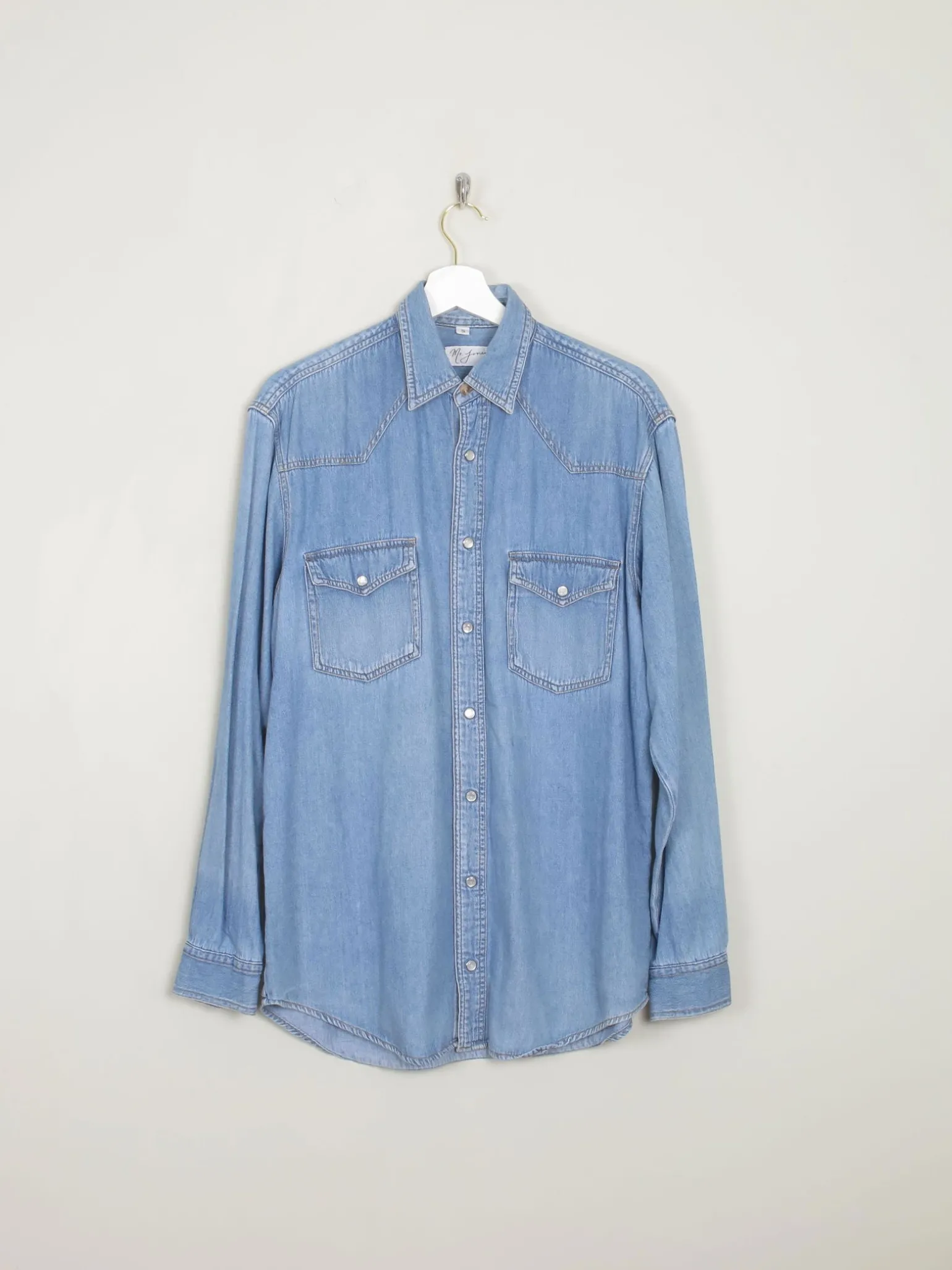 Men's Vintage Shirt Blue Denim S