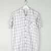 Men's Vintage Shirt 1950s Black & White Check M