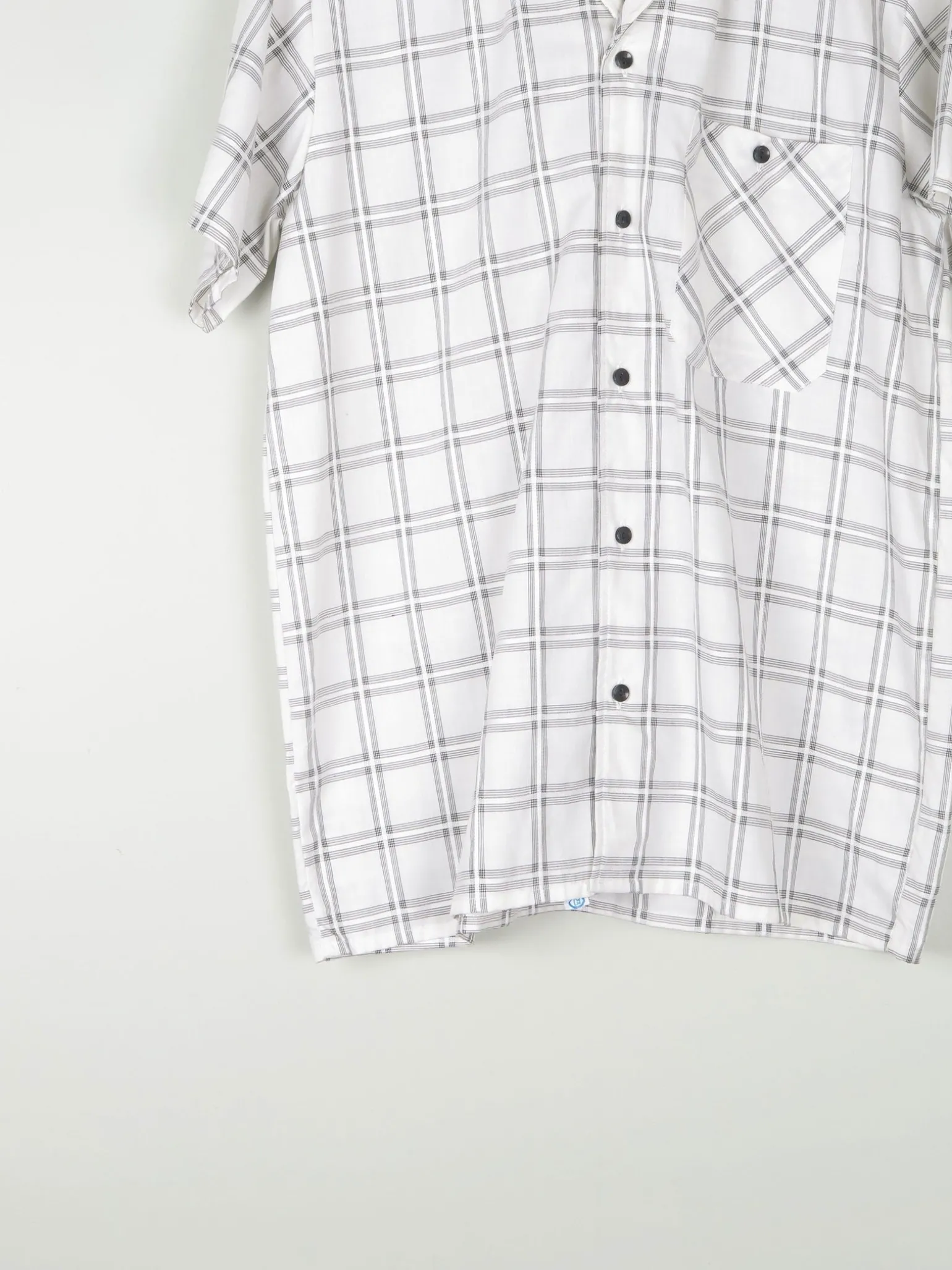 Men's Vintage Shirt 1950s Black & White Check M