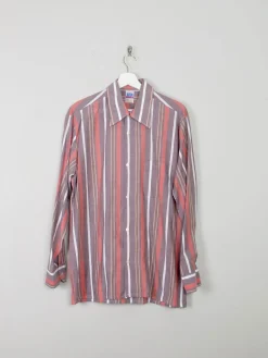 Men's Vintage Shirt 1970's Striped Royal Ascot L