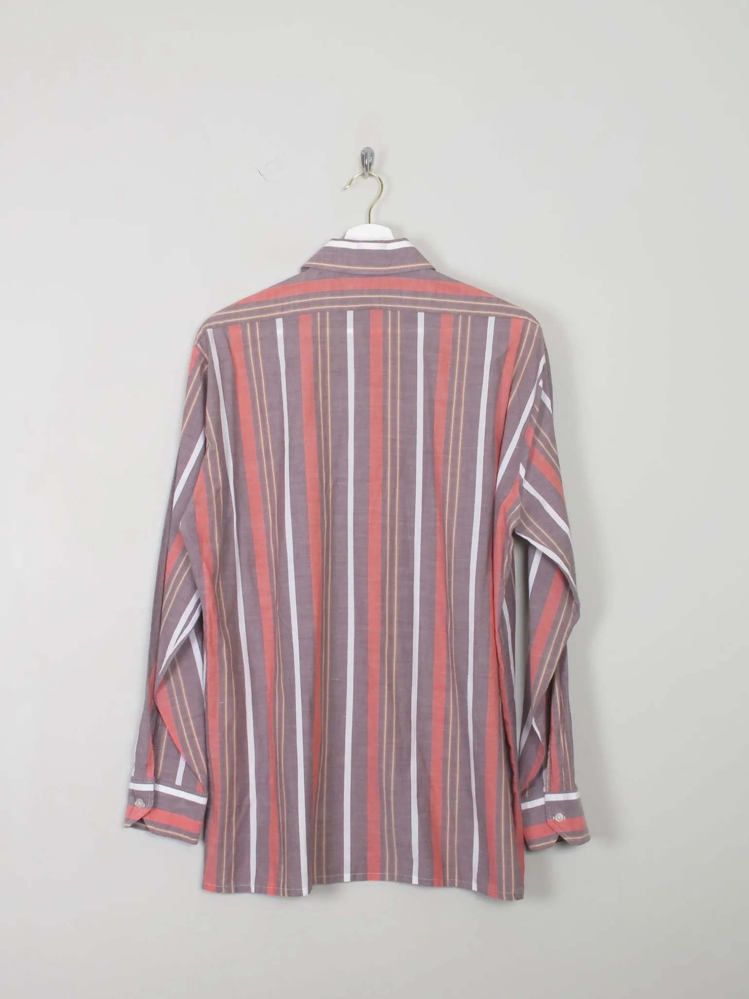 Men's Vintage Shirt 1970's Striped Royal Ascot L