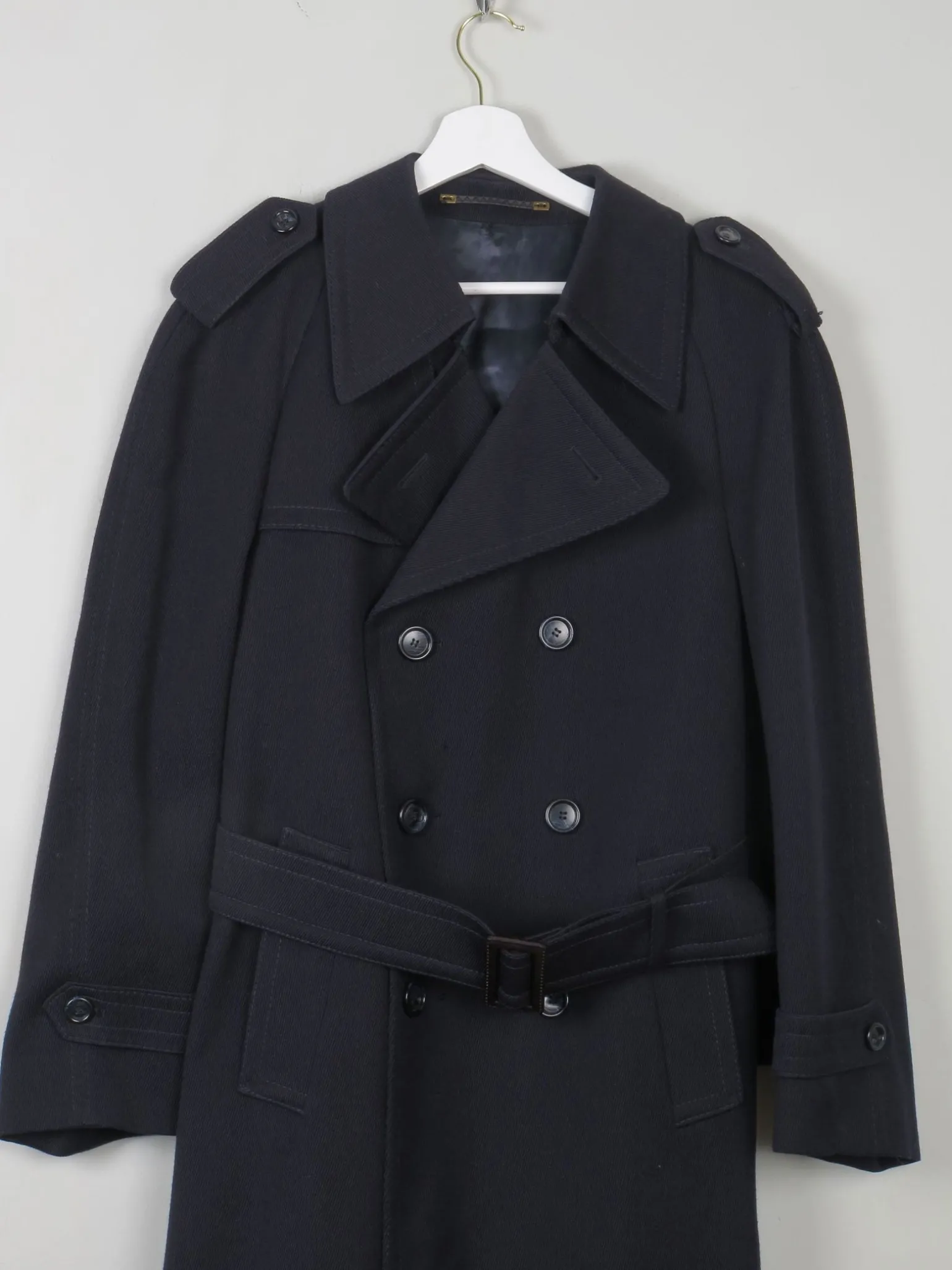 Mens Vintage Short Coat With Belt S