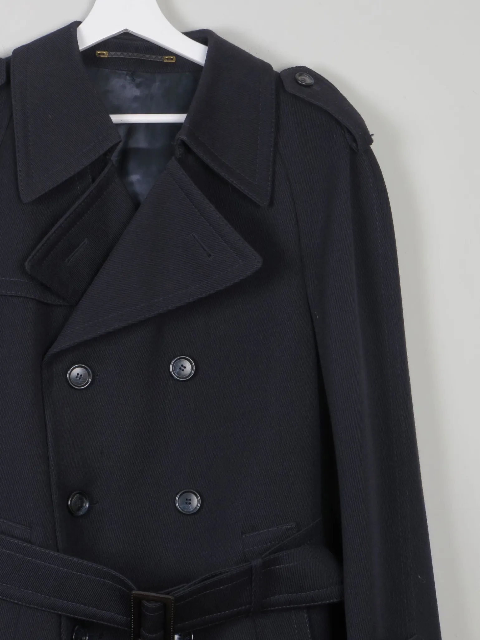 Mens Vintage Short Coat With Belt S