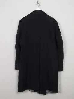 Men's Vintage Short Grey Wool Coat L