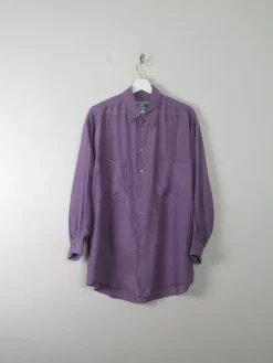Men's Vintage Silk Mauve/Lilac Shirt M