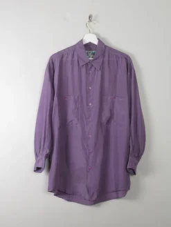 Men's Vintage Silk Mauve/Lilac Shirt M