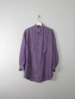 Men's Vintage Silk Mauve/Lilac Shirt M