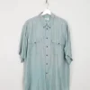Men's Vintage Silk Shirt Sage Green L/XL