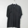 Men's Vintage Silk Short Sleeved Shirt L