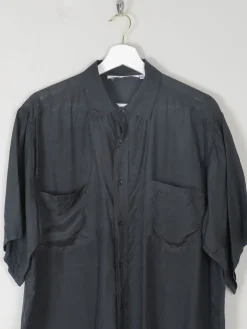 Men's Vintage Silk Short Sleeved Shirt L
