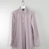 Men's Vintage Striped Brown 1970s Shirt M