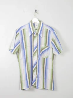 Men's Vintage Striped Shirt L